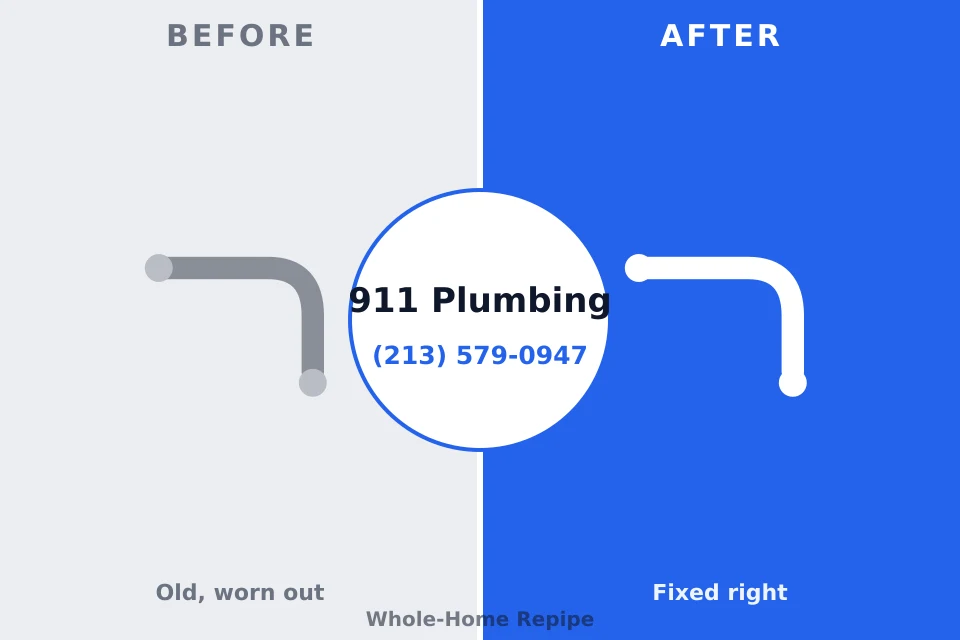 Before and after: plumbing company Clear Lake, IA